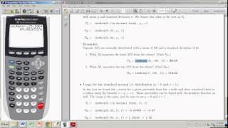 Percentiles from a Normal Distribution with the TI 8384 [upl. by Si]