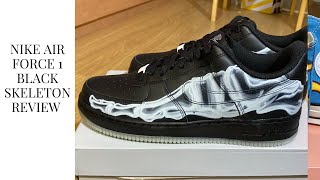 Nike Air Force 1 black skeleton review [upl. by Laurella754]