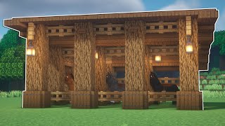 Minecraft How to Build a Horse Stable Tutorial [upl. by Aurie]