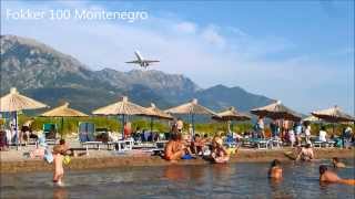 Various take offs filmed from the beach at Tivat Airport TIVLYTV Montenegro [upl. by Eeloj]