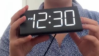 Review DreamSky Wooden Digital Alarm Clock [upl. by Doll]