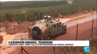 LebanonIsrael Lebanon army chief calls for readiness at Israel border [upl. by Nerte]