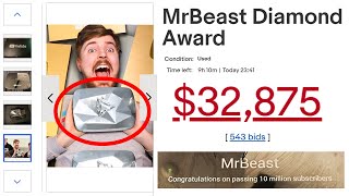 MrBeasts Diamond Play Button is on Ebay [upl. by Naujud147]