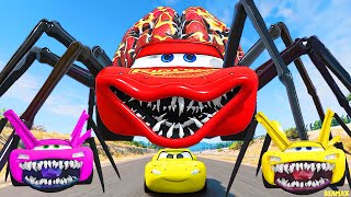 Live Epic Escape From Lightning McQueen Eater Monsters  McQueen VS Lightning McQueen BeamNGDrive12 [upl. by Nirrek]