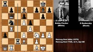 Fierce Rivalry Bobby Fischer vs Samuel Reshevsky  Herceg Novi Blitz 1970 [upl. by Eillam]