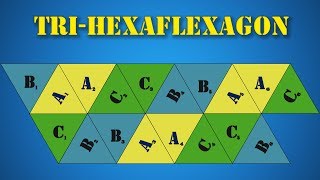 How to make a Tri  Hexaflexagon How to make a Flexagon origami  ORGANZA [upl. by Yniar]