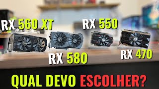 MELHORES PLACAS DE VÃDEO DO ALIEXPRESS ATÃ‰ 50 DÃ“LARES RX580 RX560XT RX470 E RX550 QUAL A MELHOR [upl. by Hachman]