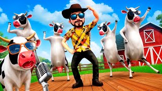 Funny Cow Dance Party  Cow Song amp Hilarious Cow Videos 2024 [upl. by Retsel276]