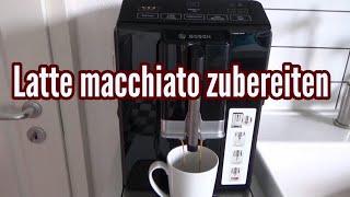 Bosch Verocup 100 Latte macchiato zubereiten Latte macchiato machen Bosch Verocup 100 [upl. by Bullard]