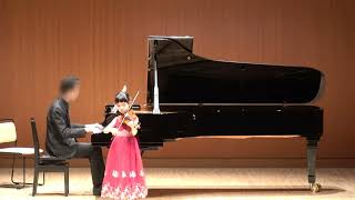 8 year old Aine performs the first movement of Bachs Violin Concerto No 1 at Minatomirai Hall [upl. by Tnayrb]