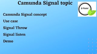 Camunda Signal throw and Signal listen Concept Demo and Usecase [upl. by Judy]