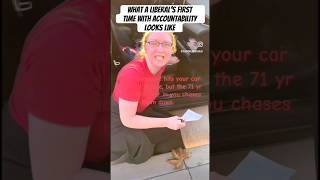 LIBERAL CRIES VICTIM AFTER FLEEING A CAR ACCIDENT W 71 YEAR OLD WOMAN THEN GETS CAUGHT shorts fyp [upl. by Ilujna]