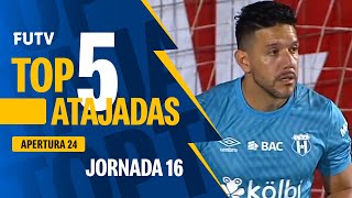 TOP 5 Atajadas FUTV  Jornada 16  Apertura 2024 [upl. by Imoyik]