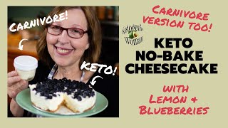 Keto No Bake Cheesecake  Carnivore Cheesecake options Celebrate Keto Blueberry Cheesecake Day [upl. by Nagar]