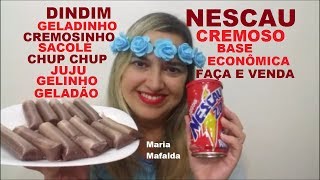 GELADINHO NESCAU CREMOSO BASE ECONÔMICA FAÇA E VENDA [upl. by Anikram]