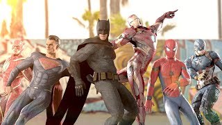 MARVEL vs DC  EPIC DANCE BATTLES  THE AVENGERS vs JUSTICE LEAGUE [upl. by Helenka562]