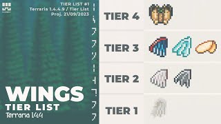 Wings Tier List  Terraria 144 [upl. by Assirialc479]