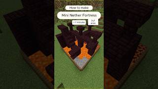 Mini Nether Fortress Build  Minecraft minecraft tutorial [upl. by Rettuc]