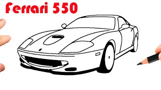 How To Draw a Super Car Easy  Ferrari Sports Car Drawing Tutorial [upl. by Cross]