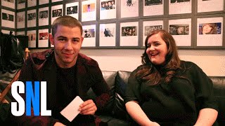 TwoWay QampA Nick Jonas and Aidy Bryant [upl. by Samala]