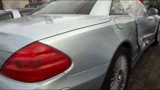 Mercedes SL 500 CRASH R 230 Unfall Roadster Accident Benz AMG [upl. by Oirramaj]