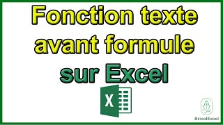 Comment utiliser fonction texte avant sur Excel [upl. by Anovad]