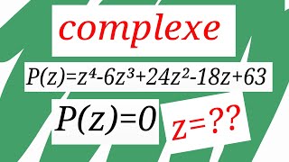 complexe  polynôme de degré 4  factoriser P et résoudre léquation Px0 [upl. by Zacherie575]