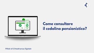 Come consultare il proprio cedolino pensionistico [upl. by Prent741]