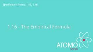 GCSE Chemistry Edexcel  116  The Empirical Formula [upl. by Soirtimid]