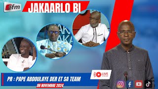 🚨🚨TFM LIVE  JAKAARLO BI avec Pape Abdoulaye DER et sa team  08 Novembre 2024 [upl. by Lebatsirc787]