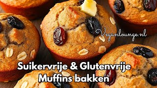 Eiwitrijke Muffins Bakken Suikervrij en Ei Vrij Simpel Lekker en Luchtig 2 Ingrediënten [upl. by Lerim521]