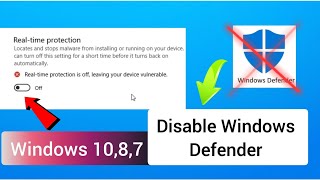 How To Turn Off Real Time Protection Windows 10 defender [upl. by Fabri]