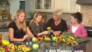 Thanksgiving Table Setting Sunflower amp Fruit Candle Holders [upl. by Farro]