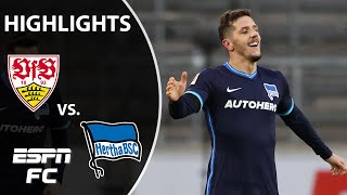 Stevan Jovetic shines in Hertha Berlins draw with VfB Stuttgart  Bundesliga Highlights  ESPN FC [upl. by Ynatsed]