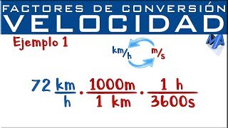 Conversión de unidades de física  Unidades de Velocidad  Ejemplo 1 [upl. by Tekla53]