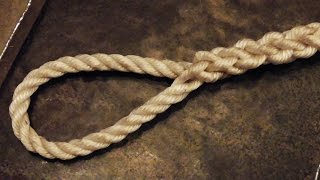 quotEasy To Followquot  How To Tie An Eye Splice In 3 Strand Rope [upl. by Enilrahc545]