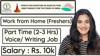 Part Time Work from Home for Undergraduates Graduates Freshers  Any Age  WFH Jobs all India [upl. by Braunstein]