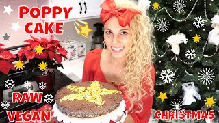 CHRISTMAS POPPY CAKE  RAW VEGAN [upl. by Adnol]