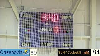 Cazenovia College Mens Basketball vs SUNY Cobleskill [upl. by Nueovas560]