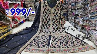 Hyderabad Exclusive Bridal Collection Pakistani Suits Farshi Garara Peplum Tailcut Garara [upl. by Knutson]