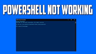 How To Fix PowerShell Has Stopped Working or Not Opening In Windows 10 [upl. by Vada]