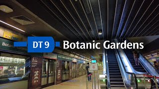 DT9 Botanic Gardens MRT Station Platforms to Exit B  Singapore Walking Tour [upl. by Elene]