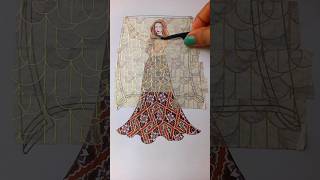 Lehenga design using washitapes 👗😍VORA art fashionillustration shorts [upl. by Etnud]