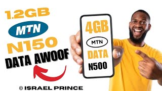 New MTN Data Cheat to get 12GB for N150 4GB for N500 1 Month Validity [upl. by Bbor268]