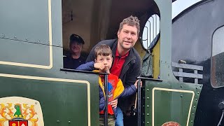 Oswestry Hertiage Railway Tour of the cab of Austin 1 the steam engine [upl. by Venable469]