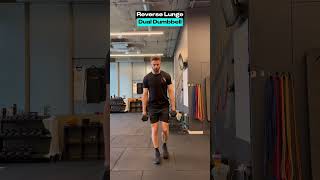 Reverse Lunge Dual Dumbbell triathlon strengthtraining [upl. by Inoliel]