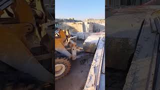 Granite shoveling process with forklifts [upl. by Leontina532]