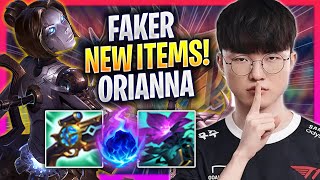 FAKER TRIES ORIANNA WITH NEW ITEMS  T1 Faker Plays Orianna MID vs Azir  Season 2024 [upl. by Einavoj]