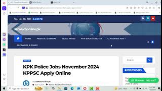 KPK Police Jobs November 2024 KPPSC Apply Online jobs jobs2024 police [upl. by Farra]