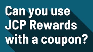 Can you use JCP Rewards with a coupon [upl. by Ahtamat]